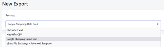 Create a Google Shopping Data Feed export in Matrixify